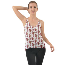 Load image into Gallery viewer, Red Seahorse Pattern Chiffon Camisole