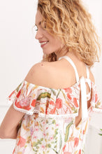 Load image into Gallery viewer, Cream flower tie back jumpsuit TA6101