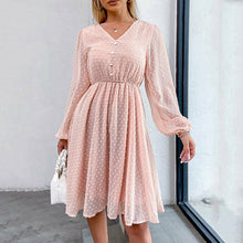 Load image into Gallery viewer, Navy Blue Polka Dot Button