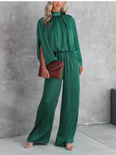 Load image into Gallery viewer, O-neck Casual Jumpsuit Wide Leg Loose Jumpsuits
