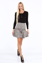 Load image into Gallery viewer, Checkered mini skirt orange 1881