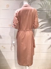 Cargar imagen en el visor de la galería, Pink Silky Layer Cotton Shirt Italian Dress
