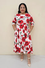 Charger l&#39;image dans la galerie, Plus Size Floral Midi Dress, round
